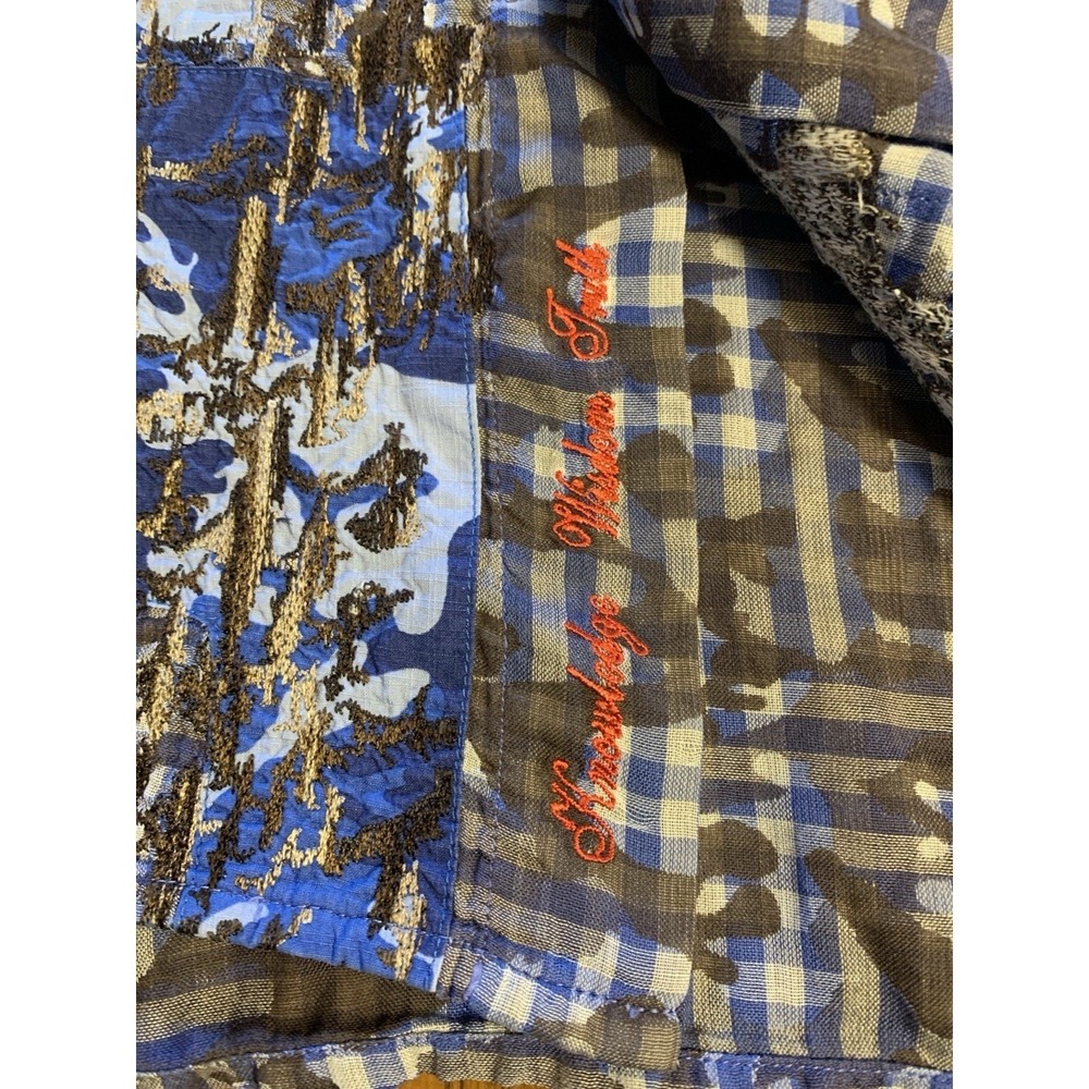 Robert Graham Blue Floral Camo Limited Edition Embroidered Shirt Men's L **Read - Picture 11 of 16